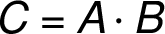 C = A \cdot B