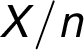 X/n